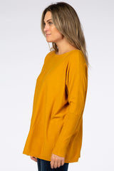 Yellow Soft Knit Boatneck Dolman Sweater