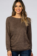 Mocha Soft Knit Long Sleeve Top