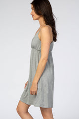 Heather Grey V-Neck Babydoll Sleep Dress