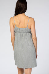 Heather Grey V-Neck Babydoll Sleep Dress