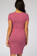 Mauve Ribbed Dress