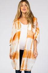 Orange Tie Dye Maternity Cover Up