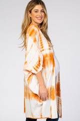 Orange Tie Dye Maternity Cover Up