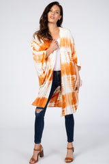 Orange Tie Dye Maternity Cover Up