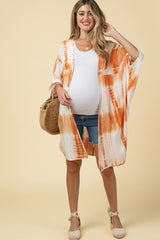 Orange Tie Dye Maternity Cover Up