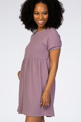 Lavender Ribbed Babydoll Dress