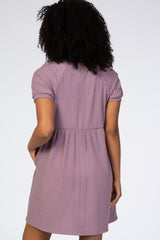 Lavender Ribbed Babydoll Dress