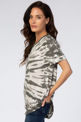 Charcoal Tie Dye Short Sleeve Top