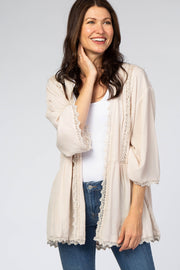 Beige Crochet Detail Cover Up