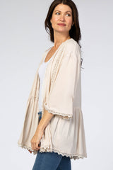 Beige Crochet Detail Cover Up