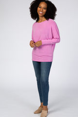 Fuchsia Dolman Long Sleeve Top