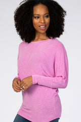 Fuchsia Dolman Long Sleeve Top