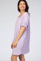 Lavender Knot Back Short Sleeve Dress