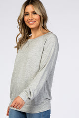 Heather Grey Soft Long Sleeve Top