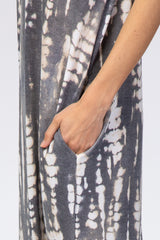 Charcoal Tie Dye Maxi Dress