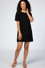 Black Crisscross Back Dress