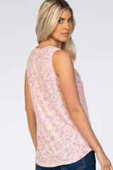 Peach Floral Print Tank