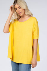 Yellow Short Dolman Sleeve Top