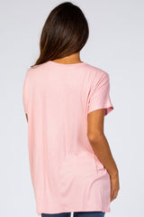 Peach Ribbed Top