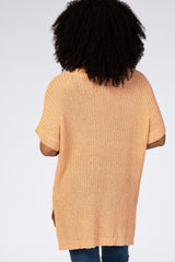 Peach Front Pocket Knit Top