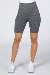 Charcoal Marled Biker Shorts