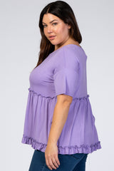 Lavender Tiered Plus Top