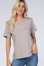 Grey Short Sleeve Top