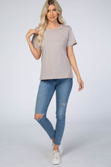 Grey Short Sleeve Top