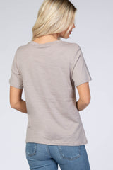 Grey Short Sleeve Top