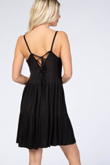 Black Tiered Tank Dress