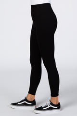 Black Ribbed Leggings