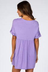 Lavender Ruffle Sleeve Baby Doll Dress