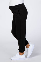 Black Basic Maternity Sweatpants