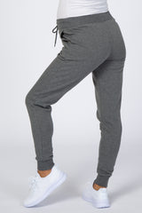 Grey Drawstring Maternity Sweatpants