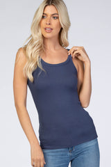 Navy Ribbed Maternity Tank Top