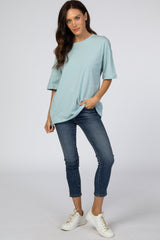 Light Blue Basic Short Sleeve Tee