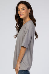 Grey Basic Short Sleeve Tee