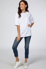 White Basic Short Sleeve Tee