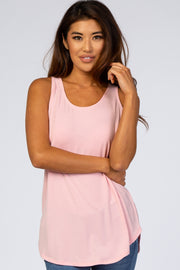 Light Pink Basic Sleeveless Top