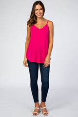 Fuchsia Basic Flowy Thin Strap Top