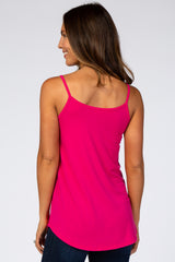 Fuchsia Basic Flowy Thin Strap Top