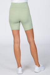 Mint Ribbed Biker Shorts