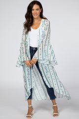 Ivory Floral Long Maternity Cover Up