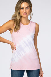 Pink Tie Dye Sleeveless Top