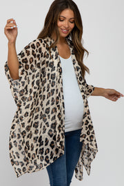 Ivory Leopard Print Maternity Cover Up