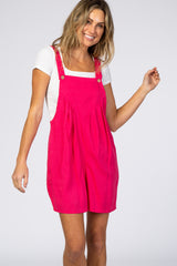 Fuchsia Short Overalls