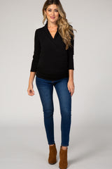 Black Knit Maternity/Nursing Top