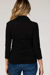 Black Knit Maternity/Nursing Top