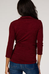 Burgundy Knit Maternity/Nursing Top