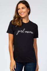 Black "Girl Mama" Graphic Maternity Tee